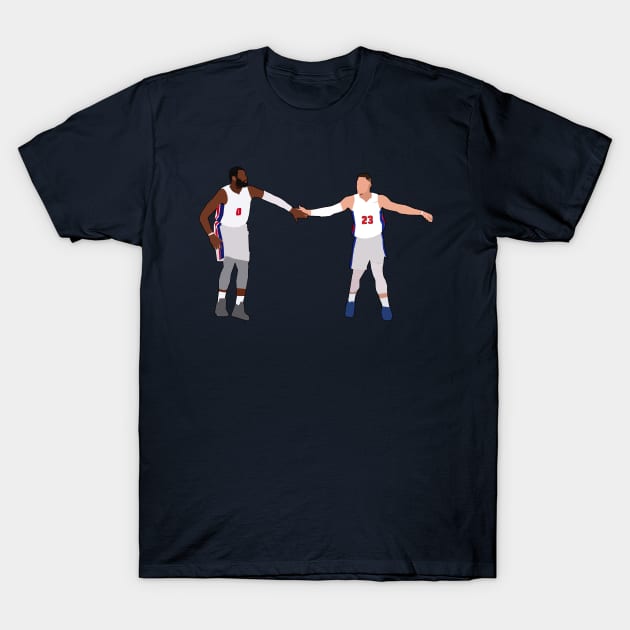 Blake Griffin x Andre Drummond - Detroit Pistons T-Shirt by xavierjfong